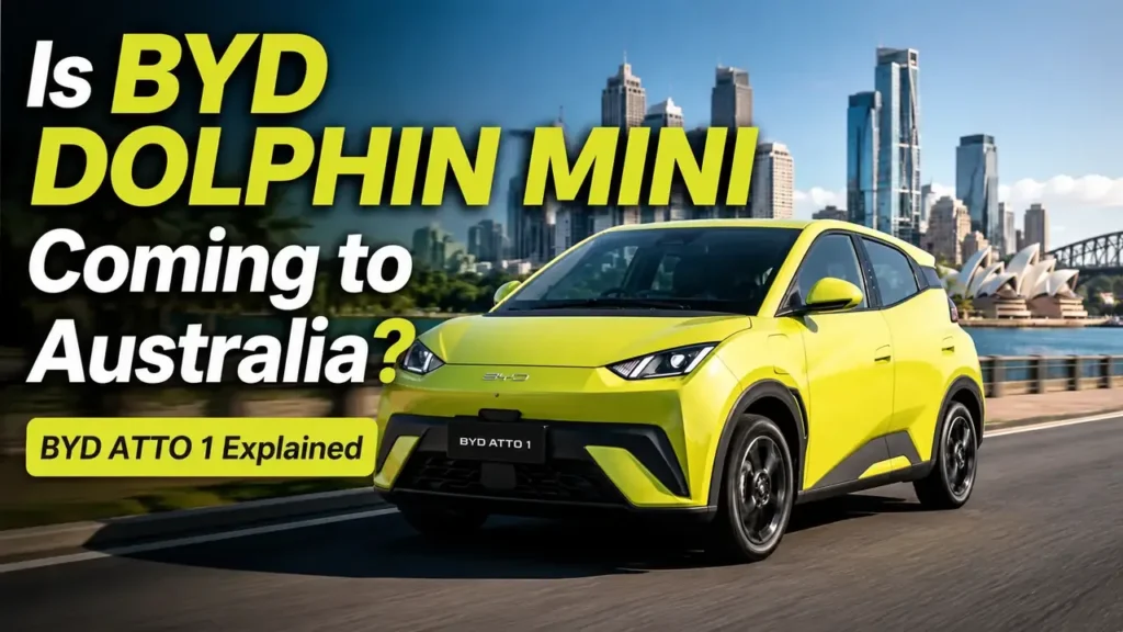 BYD Dolphin Mini coming to Australia article thumbnail with BYD ATTO 1 explained.