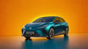 MG4 EV electric hatchback official exterior photo for Spain buyer review