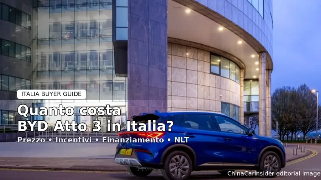 BYD Atto 3 EVO elettrica per articolo sui prezzi in Italia