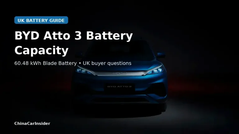 BYD Atto 3 battery capacity UK guide with Blade Battery technology