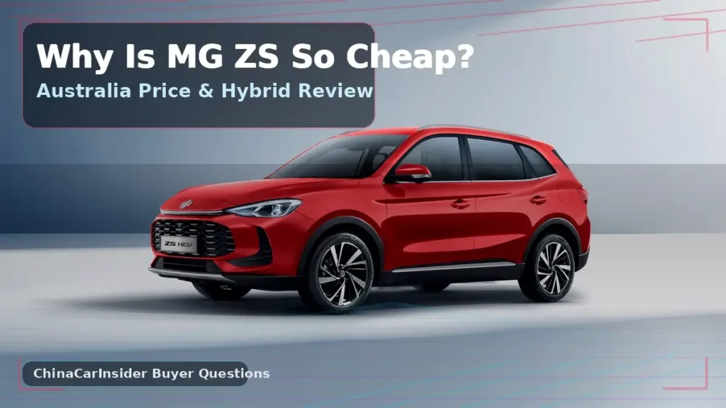 MG ZS in Australia article thumbnail for buyer question about why the SUV is so cheap